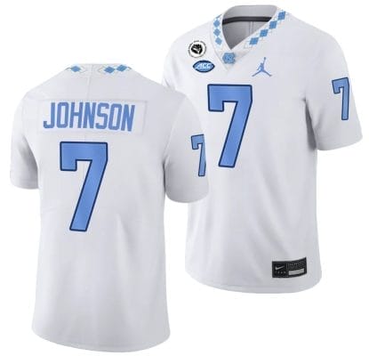 Max Johnson Jersey #7 North Carolina Tar Heels College Football White 2024 10 Max Johnson Jersey #7 North Carolina Tar Heels College Football White 2024
