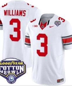 Miyan Williams Jersey #3 Ohio State Buckeyes Cotton Bowl Patch Vapor Football White