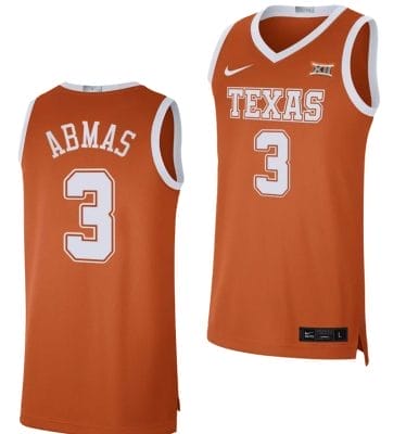 Max Abmas Jersey #3 Texas Longhorns NIL Limited College Basketball Orange