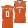 Matthew Cleveland Jersey #0 Miami Hurricanes NIL College Basketball Lightweight Orange