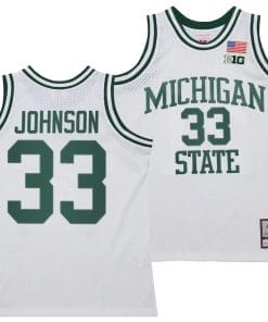 Magic Johnson Jersey #30 Michigan State Spartans 125th Basketball Anniversary 1990 Throwback White