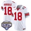 Marvin Harrison Jr Jersey #18 Ohio State Buckeyes Cotton Bowl Patch Vapor Football White
