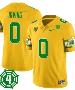 MarKeise Irving Jersey #0 Oregon Ducks Honor Spencer Webb Patch Football Yellow