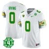 MarKeise Irving Jersey #0 Oregon Ducks Honor Spencer Webb Patch Football White
