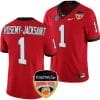Marcus Rosemy Jacksaint Jersey #1 Georgia Bulldogs Orange Bowl Patch 2023 College Football Red 4 Marcus Rosemy Jacksaint Jersey #1 Georgia Bulldogs Orange Bowl Patch 2023 College Football Red