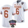 Maalik Murphy Jersey #6 Texas Longhorns Allstate Sugar Bowl Patch 2024 College Football White