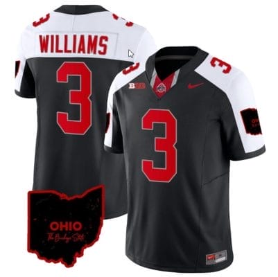 Miyan Williams Jersey #3 Ohio State Buckeyes College Football Stitched Vapor Limited Ohio Patch Black Alternate 8 Miyan Williams Jersey #3 Ohio State Buckeyes College Football Stitched Vapor Limited Ohio Patch Black Alternate