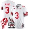 Miyan Williams Jersey #3 Ohio State Buckeyes Football Stitched Brutus Buckeye Patch White