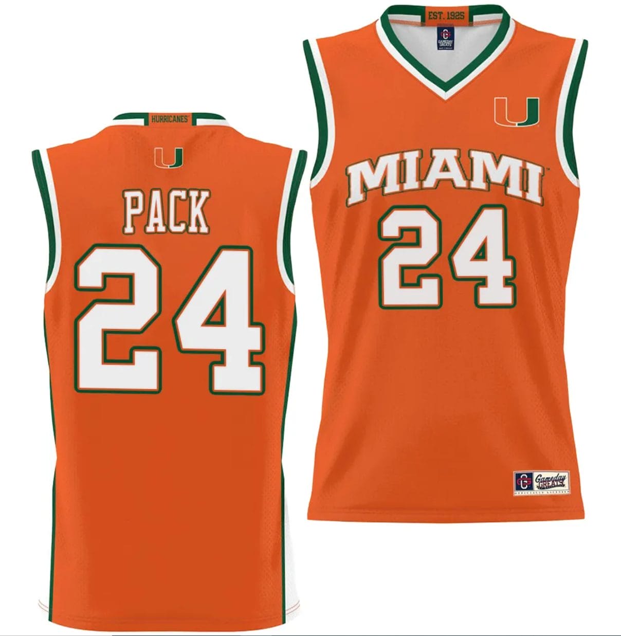 Nijel Pack Jersey #24 Miami Hurricanes NIL College Basketball Lightweight Orange 1 Nijel Pack Jersey #24 Miami Hurricanes NIL College Basketball Lightweight Orange