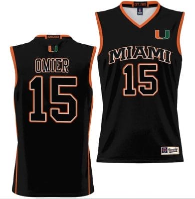 Norchad Omier Jersey #15 Miami Hurricanes NIL College Basketball Lightweight Black 8 Norchad Omier Jersey #15 Miami Hurricanes NIL College Basketball Lightweight Black