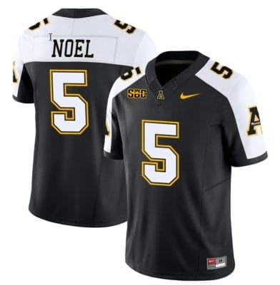 Nate Noel Jersey #5 Appalachian State Mountaineers Vapor Limited College Football Black Alternate 8 Nate Noel Jersey #5 Appalachian State Mountaineers Vapor Limited College Football Black Alternate