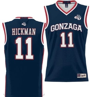 Nolan Hickman Jersey #11 Gonzaga Bulldogs NIL College Basketball Lightweight Black 8 Nolan Hickman Jersey #11 Gonzaga Bulldogs NIL College Basketball Lightweight Black