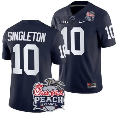 Nicholas Singleton Jersey #10 Penn State Peach Bowl Patch 2024 College Football Navy