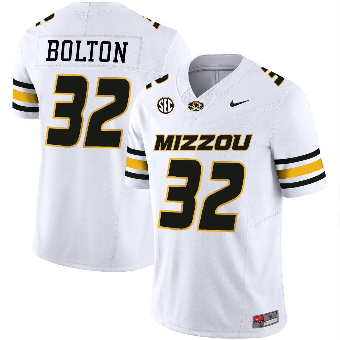 Nick Bolton Jersey #32 Missouri Tigers Vapor Limited College Football Stitched White 1 Nick Bolton Jersey #32 Missouri Tigers Vapor Limited College Football Stitched White