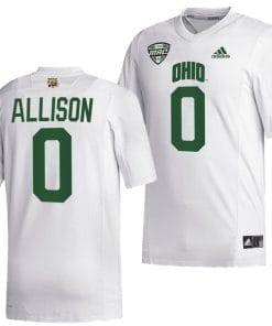 O'Shaan Allison Jersey #0 Ohio Bobcats College Football Uniform White