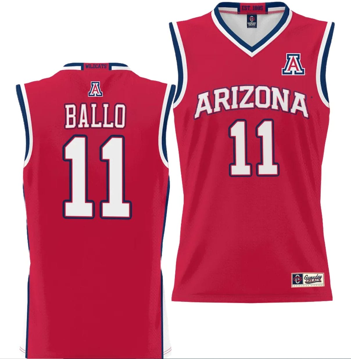Oumar Ballo Jersey #11 Arizona Wildcats NIL College Basketball Lightweight Red 1 Oumar Ballo Jersey #11 Arizona Wildcats NIL College Basketball Lightweight Red