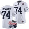 Olu Fashanu Jersey #74 Penn State Peach Bowl Patch 2024 College Football White