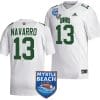 Parker Navarro Jersey #13 Ohio Bobcats 2023 Myrtle Beach Bowl Patch MVP Football White 5 Parker Navarro Jersey #13 Ohio Bobcats 2023 Myrtle Beach Bowl Patch MVP Football White
