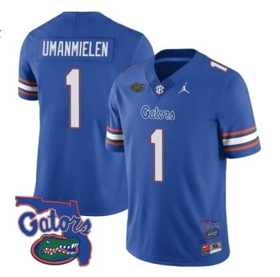 Princely Umanmielen Jersey #1 Florida Gators Vapor Limited College Football Royal