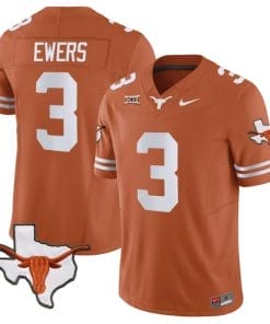 Quinn Ewers Jersey #3 Texas Longhorn Vapor Limited College Football Texas Orange