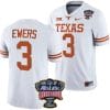 Quinn Ewers Brooks Jersey #3 Texas Longhorns Allstate Sugar Bowl Patch 2024 College Football White 5 Quinn Ewers Brooks Jersey #3 Texas Longhorns Allstate Sugar Bowl Patch 2024 College Football White