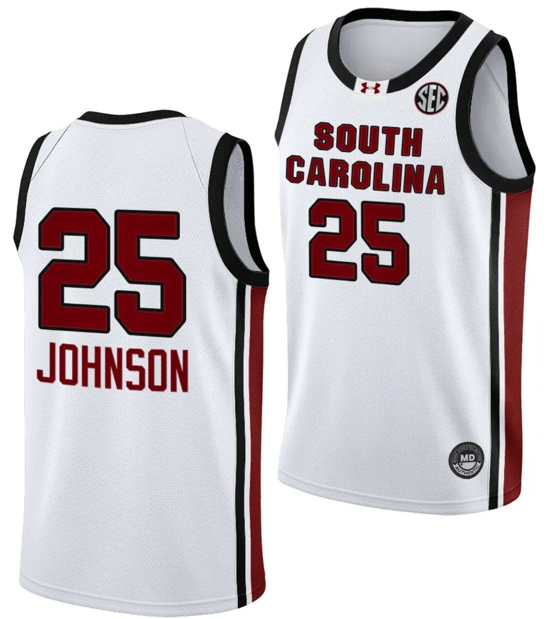 Raven Johnson Jersey #25 South Carolina Gamecocks College Basketball 2023-24 White 1 Raven Johnson Jersey #25 South Carolina Gamecocks College Basketball 2023-24 White