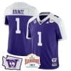 Rome Odunze Jersey #1 Washington Huskies Alamo Bowl Patch Alternate Football Stitched 5 Rome Odunze Jersey #1 Washington Huskies Alamo Bowl Patch Alternate Football Stitched