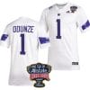 Rome Odunze Jersey #1 Washington Huskies Allstate Sugar Bowl Patch 2024 College Football White