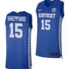 Reed Sheppard Jersey #15 Kentucky Wildcats Limited College Basketball Replica Blue