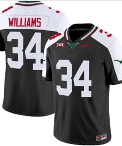 Ricky Williams Jersey #34 Texas Longhorns Mexico Vapor College Football Black Alternate