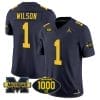 Roman Wilson Jersey #1 Michigan Wolverines 1000 Wins Patch Vapor Limited Football Navy