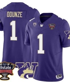 Rome Odunze Jersey #1 Washington Huskies Sugar Bowl Patch Football Stitched