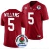 Roydell Williams Jersey #5 Alabama Crimson Tide Rose Bowl Game 2024 Patch College Football Playoff Crimson