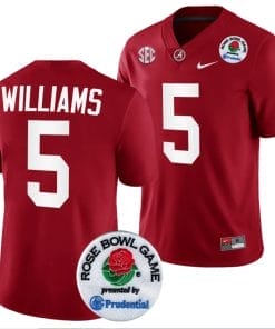 Roydell Williams Jersey #5 Alabama Crimson Tide Rose Bowl Game 2024 Patch College Football Playoff Crimson