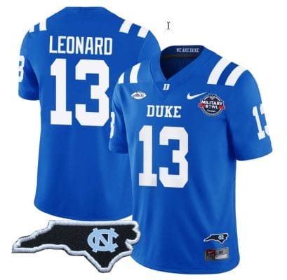 Riley Leonard Jersey #13 Duke Blue Devils Football Limited Royal NC State