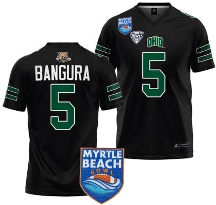 Sieh Bangura Jersey #5 Ohio Bobcats 2023 Myrtle Beach Bowl Patch College Football Black 8 Sieh Bangura Jersey #5 Ohio Bobcats 2023 Myrtle Beach Bowl Patch College Football Black