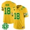 Spencer Webb Jersey #18 Oregon Ducks Honor Spencer Webb Patch Football Yellow