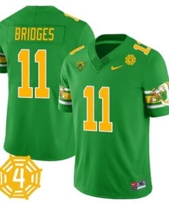 Trikweze Bridges Jersey #11 Oregon Ducks Honor Spencer Webb Patch Football Green