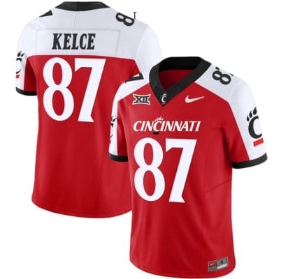 Travis Kelce Jersey #87 Cincinnati Bearcats Vapor Limited College Football All Stitched Red Alternate