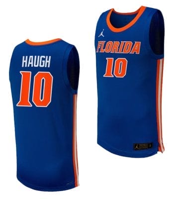 Thomas Haugh Jersey #10 Florida Gators College Basketball 2023-24 Replica Uniform Royal