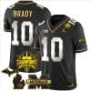 Tom Brady Jersey #10 Michigan Wolverines 2023 Big Ten Champions Patch Stitched Black Limited 4 Tom Brady Jersey #10 Michigan Wolverines 2023 Big Ten Champions Patch Stitched Black Limited