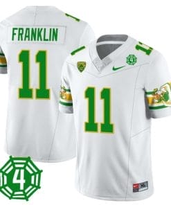 Troy Franklin Jersey #11 Oregon Ducks Honor Spencer Webb Patch Football White