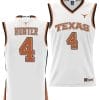 Tyrese Hunter Jersey #4 Texas Longhorns NIL College Basketball Lightweight White 5 Tyrese Hunter Jersey #4 Texas Longhorns NIL College Basketball Lightweight White