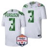 Terrance Ferguson Jersey #3 Oregon Ducks Fiesta Bowl Patch 2024 Football White