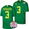 Terrance Ferguson Jersey #3 Oregon Ducks Fiesta Bowl Patch 2024 Football Green