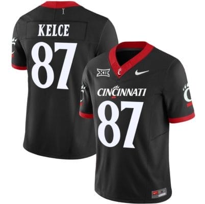 Travis Kelce Jersey #87 Cincinnati Bearcats Vapor Limited College Football All Stitched Black 8 Travis Kelce Jersey #87 Cincinnati Bearcats Vapor Limited College Football All Stitched Black
