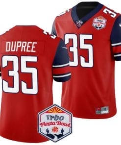 Tyren Dupree Jersey #35 Liberty Flames Fiesta Bowl Patch 2024 Football Red