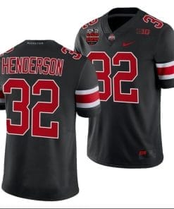 TreVeyon Henderson Jersey #32 Ohio State Buckeyes Ohio Stadium Patch College Football Black