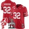 TreVeyon Henderson Jersey #32 Ohio State Buckeyes Football Stitched Brutus Buckeye Patch Scarlet 4 TreVeyon Henderson Jersey #32 Ohio State Buckeyes Football Stitched Brutus Buckeye Patch Scarlet