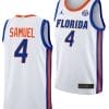 Tyrese Samuel Jersey #4 Florida Gators Limited College Basketball 2023-24 Home White